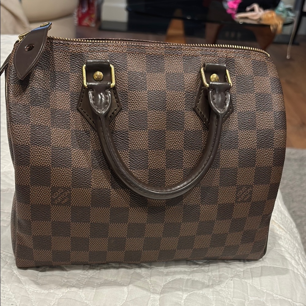 Louis Vuitton Brown Checkered Handbag